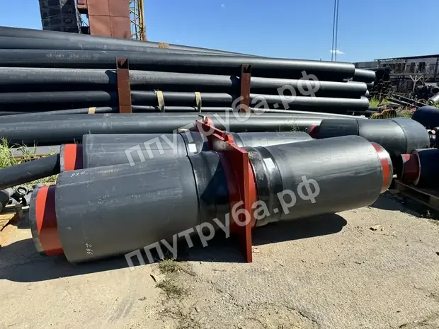 Неподвижная щитовая опора ППУ-ПЭ большого диаметра