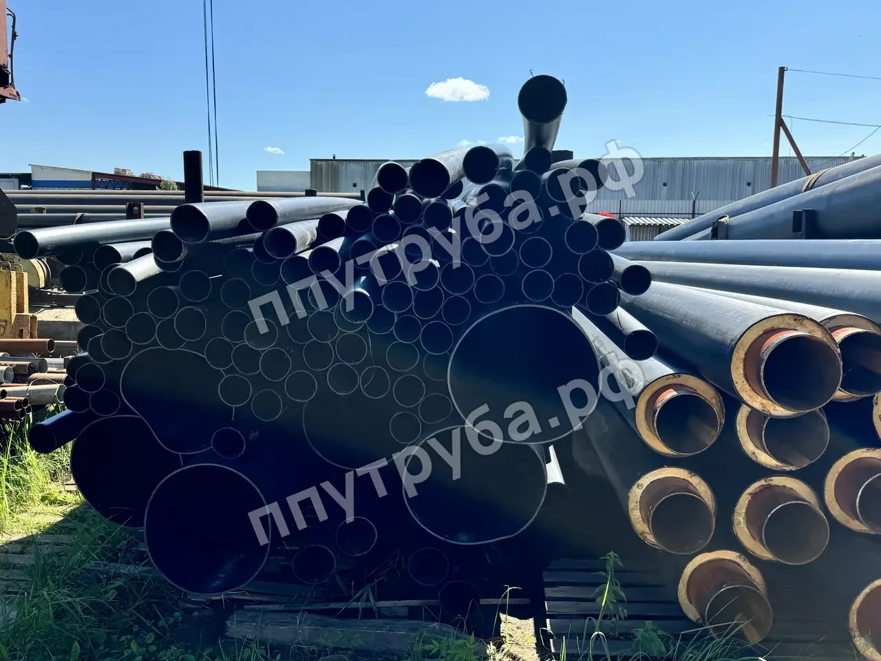 Склад труб в ППУ изоляции