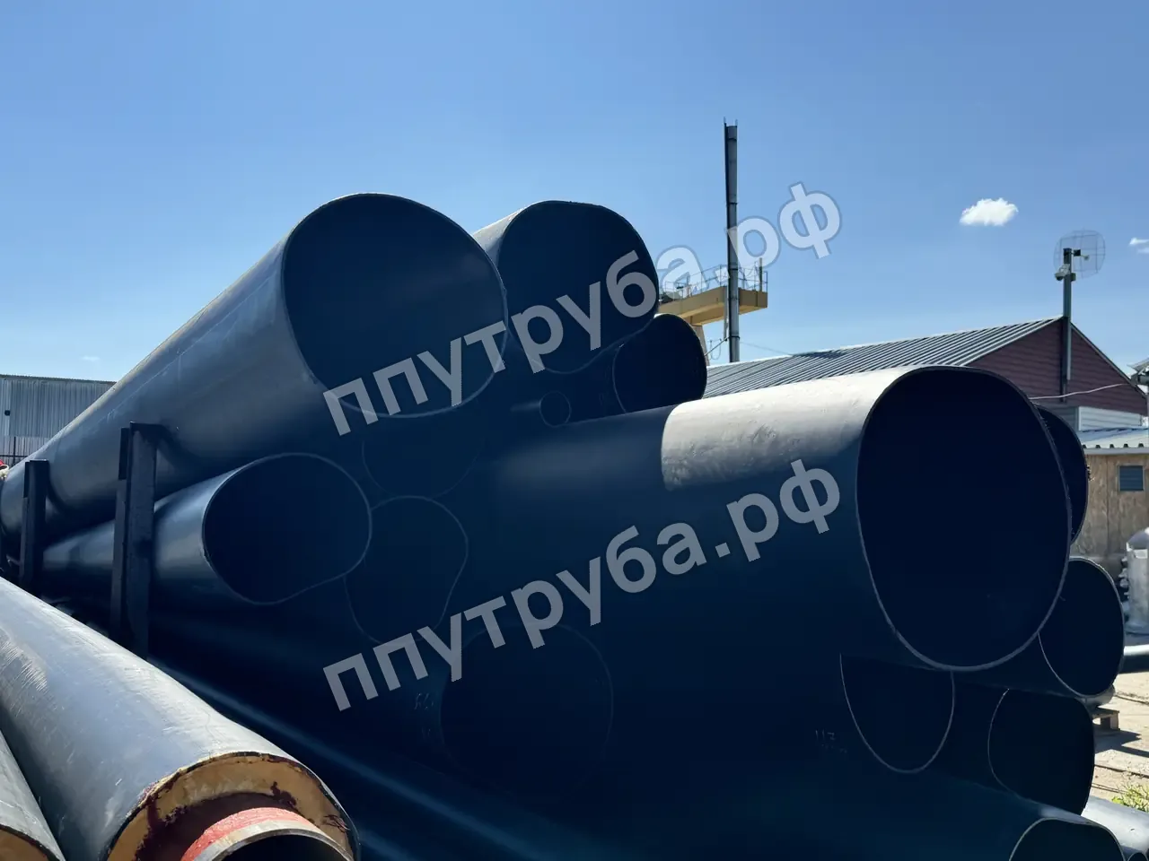 Трубы ППУ большого диаметра, вид с торца